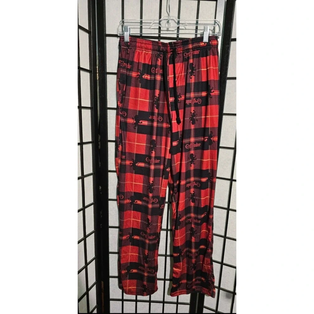 HARRY POTTER GRYFFINDOR‎ Plaid Red Black Lounge Pants – Men's Size S